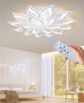 Plenta Moderne LED Plafond Verlichting Voor in de Woonkamer - Keuken - Slaapkamer - Kinderkamer - Dimbaar Met Afstandsbediening en App - 110cm