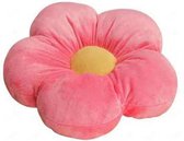 Poppi Bloemenkussen - Relax Kussen voor Kinderen - Funkussen - Zitkussen - Sierkussen - Bloem - Zacht en Comfortabel - Roze - 50 cm '
