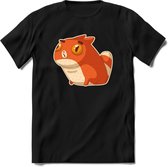 Silly cat T-Shirt Grappig | Dieren katten Kleding Kado Heren / Dames | Animal Skateboard Cadeau shirt - Zwart - M