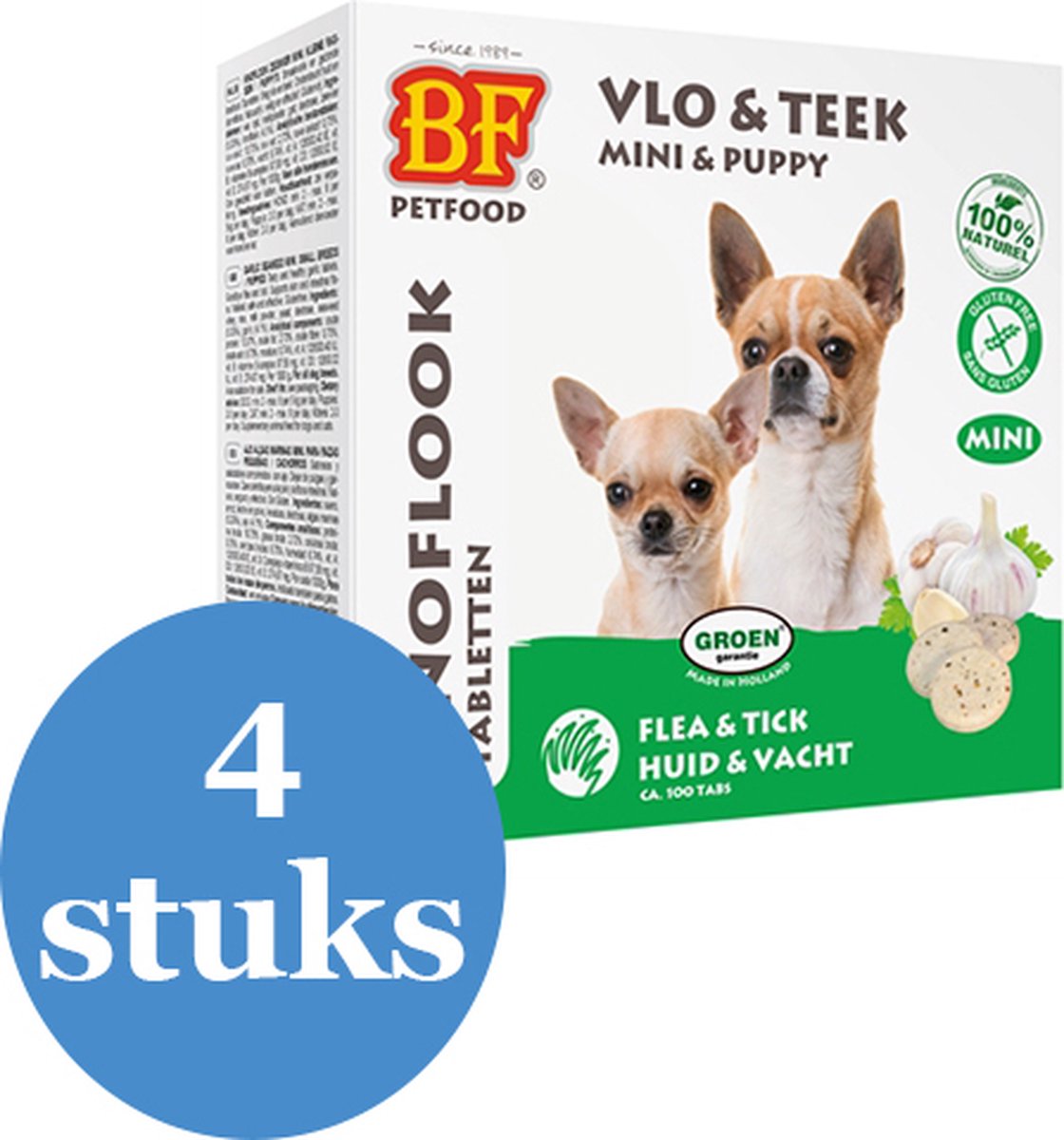 Biofood Hondensnoepjes Bij Vlo Kleine Honden - Zeewier - 4 x 55 st