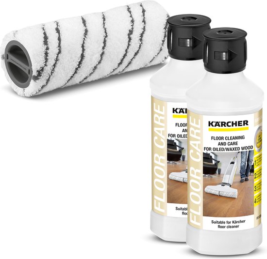 Kärcher Floor Cleaner Set d'accessoires Parquet - 2 rouleaux microfibres  GRIS 