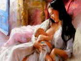 2.0 Products - Liefde - Schilderen op nummer volwassenen - Paint by number - 40 x 50 CM – Baby – Mama - Borstvoeding