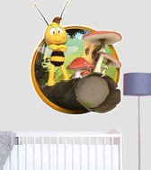 Behangcirkel Willy met paddestoelen - 100 cm | Wandecoratie | Wandcirkel