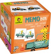 Ludattica Memory: MEMOBOX AUTOS 12,3x12,3x11,8cm, met 40 kaartjes en instructies, 3+