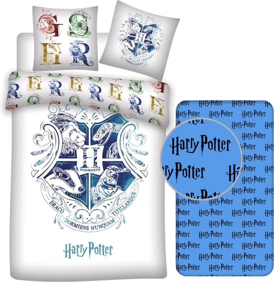 Harry Potter Parure de Lit Housse de Couette et Taie d'oreiller 100% Coton 140 x Harry Potter Parure de Lit Housse de Couette et Taie d'oreiller 100% Coton 140 x