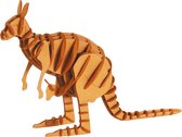 3D Paper Model: KANGOEROE 12x8,5x4,5cm, in zakje 10,5×21×0,5cm