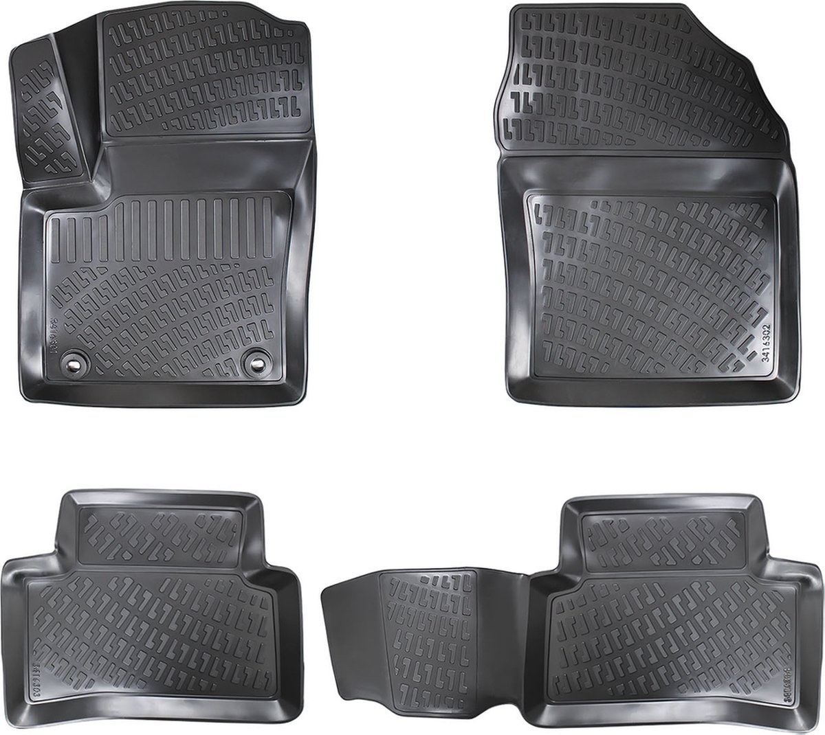 Rizline 3D rubberen matten automatten vloermatten compatibel met Toyota C-HR 2016-Heden Premium 3D originele pasvorm-rubberen zwart (valentijn cadeautje voor haar en hem - vrouw en man)