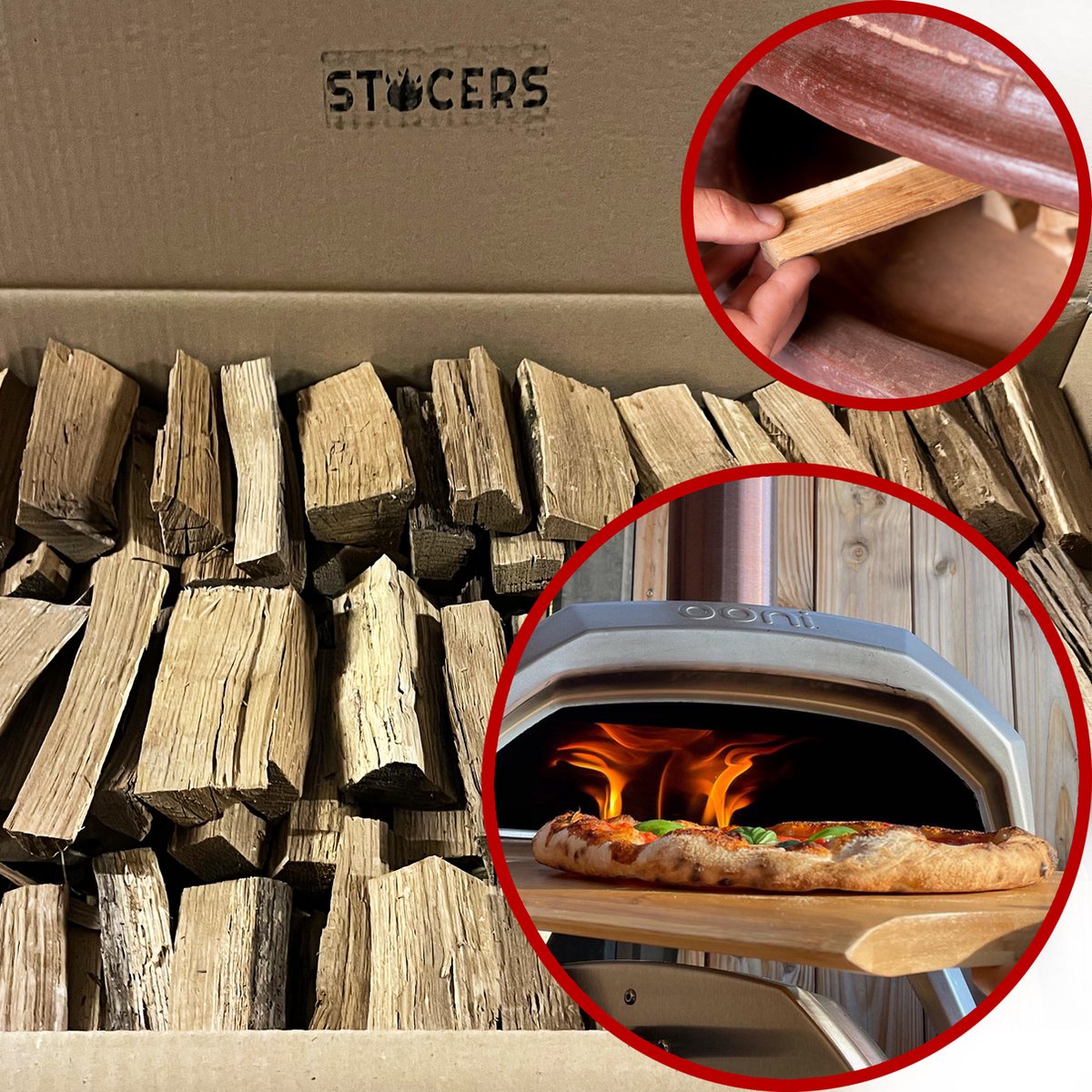 Pizzahout voor kleine pizzaoven | 20 kg eiken pizza hout voor Ooni Karu oven | STOCERS – foto 7