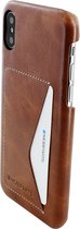 Apple iPhone X Hoesje - Mobiparts - Excellent Serie - Echt Leer Backcover - Oaked Cognac - Hoesje Geschikt Voor Apple iPhone X