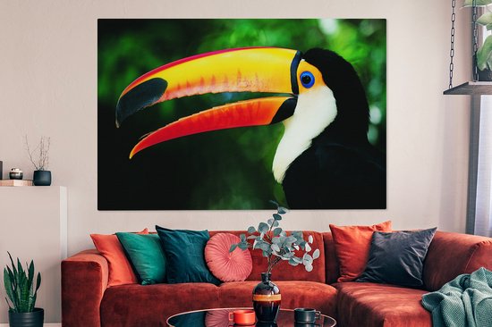 Tableau sur toile Toucan de près - 150x100 cm - Décoration murale