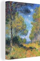 Canvas Schilderij Pad bij Varengeville - Schilderij van Claude Monet - 30x40 cm - Wanddecoratie