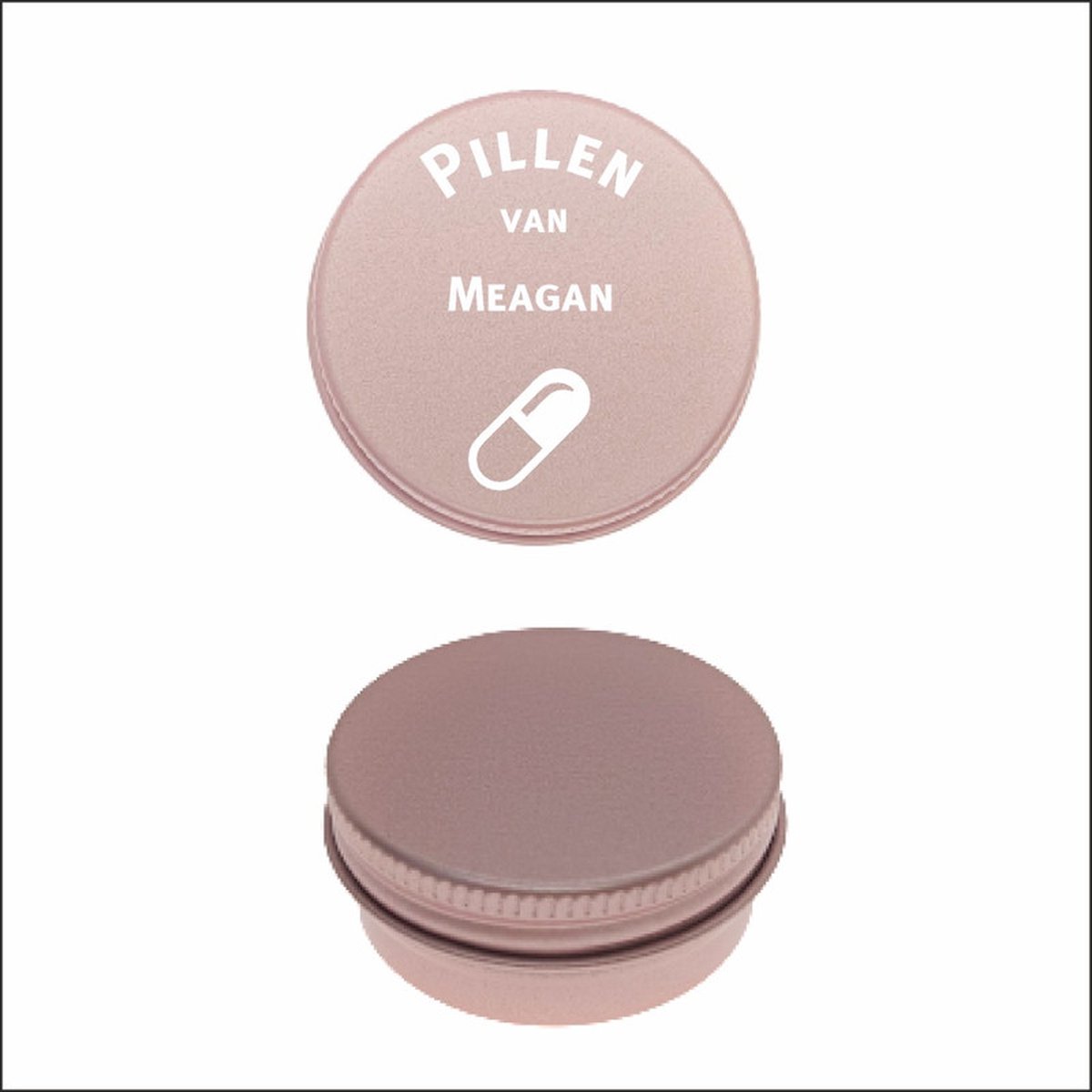 Goedkoopste Pillen Blikje Met Naam Gravering - Meagan