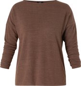 YESTA Adele Essential Jersey Shirt - Dark Taupe/Melange - maat 5(58/60)