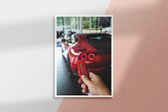 Glasschilderij Ferrari #6 - 100x140cm - Premium Kwaliteit - Uit Eigen Studio HYPED.®