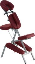 Massagestoel Body-Burgundy - positiplatform - hoofdkussen - cervicaal - behandeling hoofd -