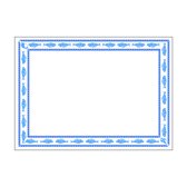 Papieren Placemats wit, motief blauw "Zee" 500 stuks (31x43cm)