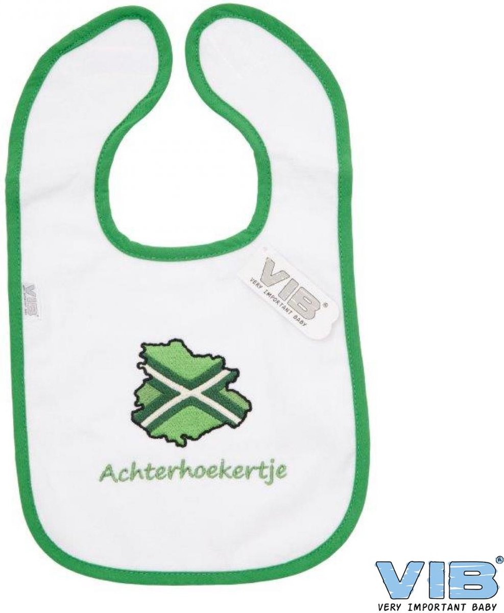 Slabbetje Achterhoek wit groen van Very Important Baby Slabbetje Achterhoek wit groen van Very Important Baby