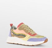 POSH by Poelman CAROCEL Dames Sneakers - Beige/Paars - Multi - Maat 41