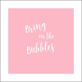 Vierkanten onderzetters – Bring on the bubbles - Roze