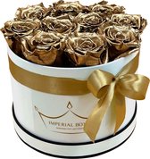 Flowerbox Longlife Rozen - Imperial Gold - Klein Wit