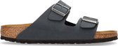 Birkenstock Arizona Slippers Basalt Narrow-fit | Grijs | Imitatieleer | Maat 37