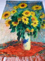 Vincent van Gogh zonnebloemen in een vaas van dikker materiaal met 2 kanten print