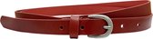 Riem Dames - Tailleriem Dames - Rood Leer - 2 cm - Riemmaat 115 cm - (Totale lengte 135 cm)