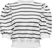 Only Trui Onlbalou 3/4 Stripe Puff Swt 15257409 Night Sky/ Cloud Danc Dames Maat - XS