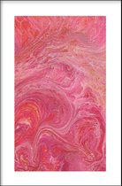 Walljar - Pink Flow - Muurdecoratie - Poster met lijst