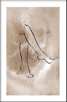 Walljar - Legs Line Art - Muurdecoratie - Poster