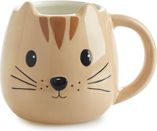 Balvi Mok Tas Kitty Kat Oranje 400ML met handvat