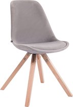 Eetkamer - Bezoekersstoel Sievi Velvet Square legs NE, Grijs