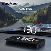Auto HUD display - Head Up Display -  OBD2 II en EUOBD - Auto projectie - Overspeed Waarschuwing Systeem - Projector Voorruit Auto - Geyren A900