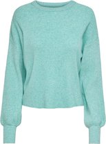 Only Trui Onlkatia L/s Boatneck Pullover Cc Knt 15246099 Dusty Turqouise Dames Maat - XL