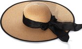 Dielay - Hoed met Lint - Dames - Lengte 48 cm - Bruin