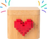 Lovebox ®  | liefdesdoos Smart | Valentijnsdag , Romantisch Cadeau, Huwelijksaanzoek, cadeau voor koppels, Bamboe, met scherm