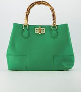 Handtas Bamboe - Groen - Echt Leer