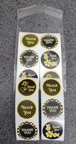*** 300 Stickers Thank You bedrijfssticker 4 verschillende kleuren stickers - webshop - bedrijf - winkel - 2,5 cm - 300 stuks - bestellingen - kaarten - bedrijfsstickers - bedankt - dank u - 