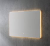 Aluminium spiegel decor met LED verlichting en spiegelverwarming - 100x70x3