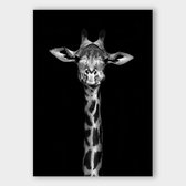 Poster Dark Giraffe -- Meerdere Afmetingen & Prijzen | Wanddecoratie - Interieur - Art - Wonen - Schilderij - Kunst