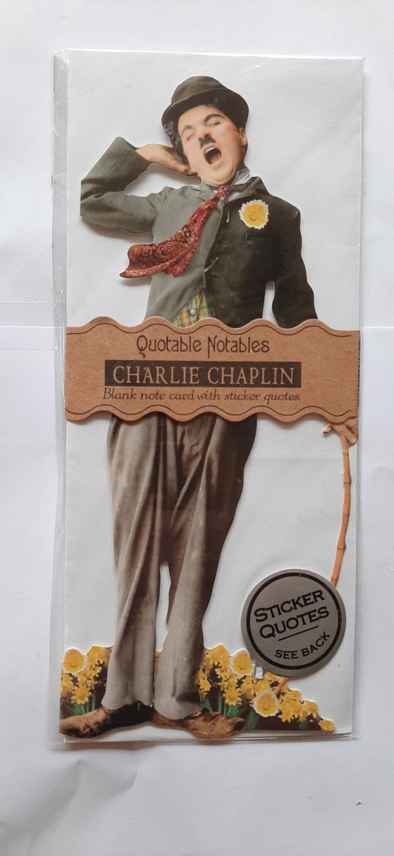 the unemployd philosophers guild charlie chaplin quotable notes bedankt wenskaart - verjaardagskaart- ansichtkaart – felicitatiekaart met Envelop