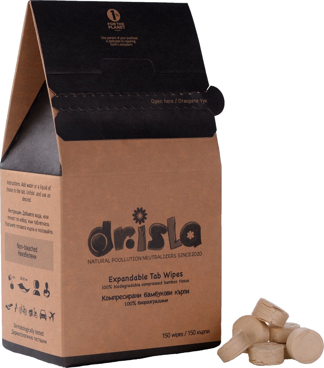 Dr. Isla - Gecomprimeerde handdoekjes - Bamboe - 150 Tabletten - Outdoor
