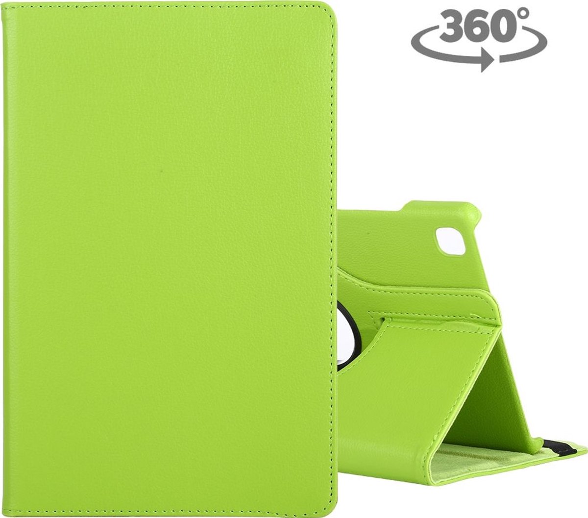Mobigear Tablethoes geschikt voor Samsung Galaxy Tab A7 (2020) Hoes | Mobigear DuoStand Draaibare Bookcase - Groen