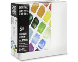 Liquitex Basics Canvas 20X20cm Pak van 3 stuks