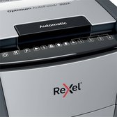 Rexel Optimum AutoFeed+ 300X Fluisterstille Papierversnipperaar met Anti-Vastloop Technologie voor Kantoor - P-4 Snippers - Invoer tot 300 Vellen - Vernietigt Documenten, Nietjes, Paperclips,