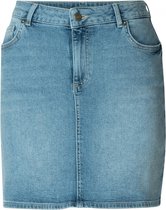 YEST Gerhild Rok - Bleach Blue Denim - maat 48