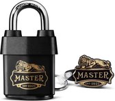 Master Lock 1921EURDCC Hoog beveiligd waterdicht hangslot met 100 jaar logo, zwart, 97 x 54 x 32 mm