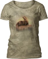 Ladies T-shirt Taking In The View Otter L