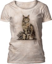 Ladies T-shirt Maine Coon Cat