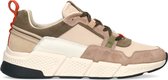 Sacha - Heren - Beige suède sneakers met oranje en khaki details - Maat 44